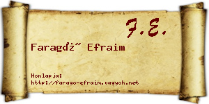 Faragó Efraim névjegykártya